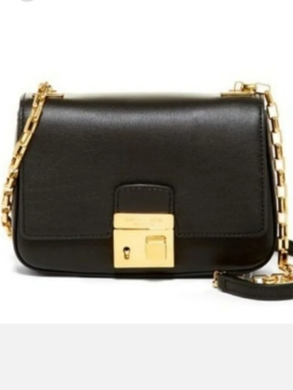 Michael Kors Collection Black Leather Chain Shoulder Bag NWOT